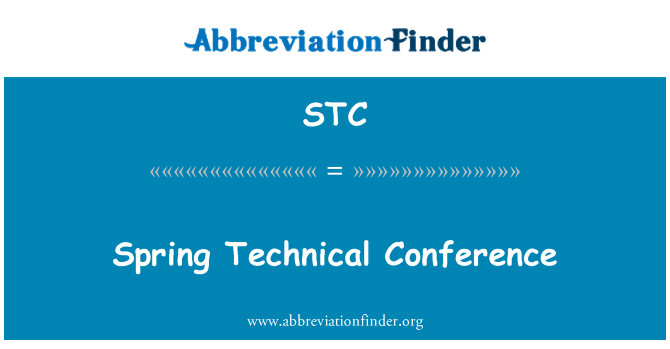STC: Conferencia Técnica de primavera