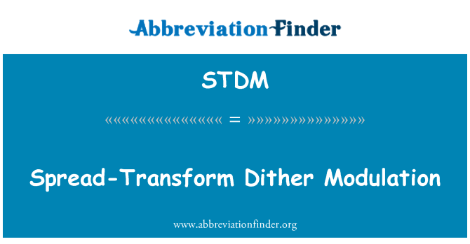 STDM: فروغ-داتار معالجاتی تحویر ہیئت