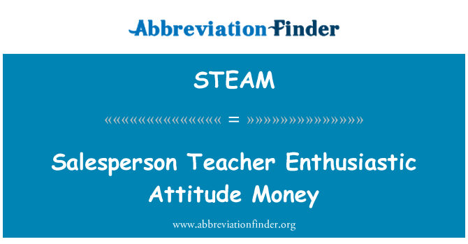 STEAM: Salesperson Teacher Enthusiastic Attitude Money
