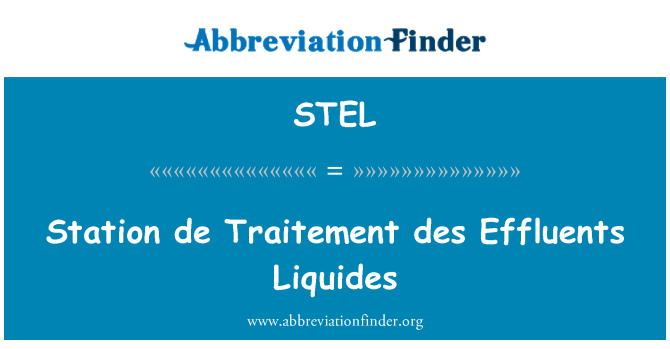 STEL: Estasyon de Traitement des Effluents Liquides