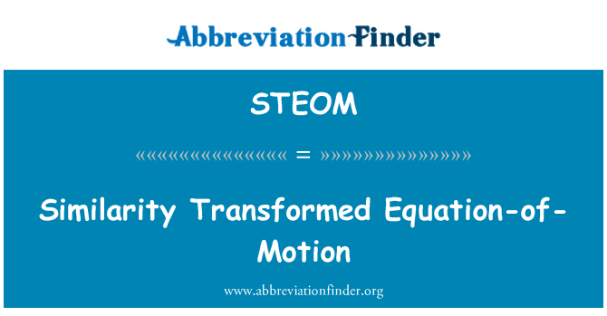 STEOM: Схожість перетворений рівняння руху