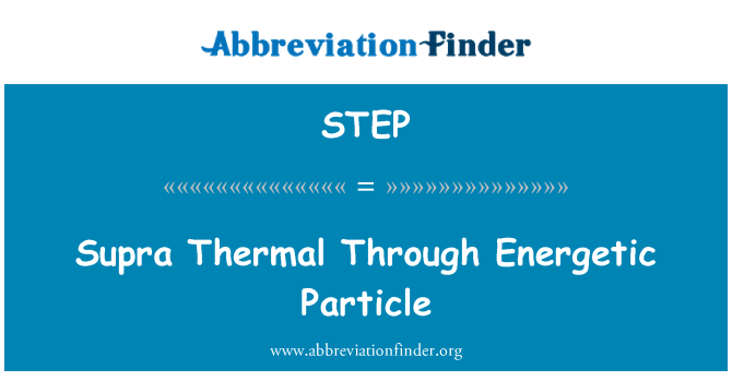 STEP: Supra termisk genom energiska partikel