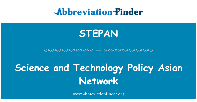 STEPAN: Znanstveno in tehnološko politiko azijskih omrežja