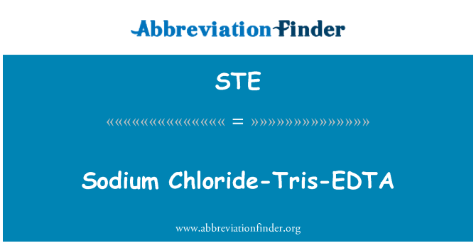 STE: Cloruro de sodio-Tris-EDTA