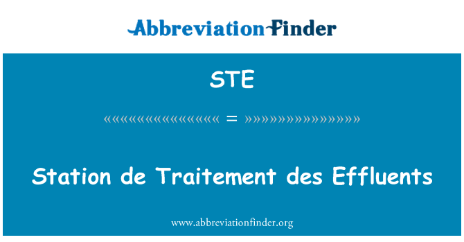 STE: Stasiun de Traitement des limbah