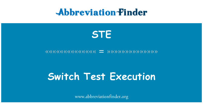 STE: ΔΟΚΙΜΑΣΤΙΚΑ Test διακόπτη