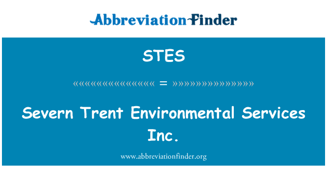 STES: Severn Trent Environmental Services Inc.