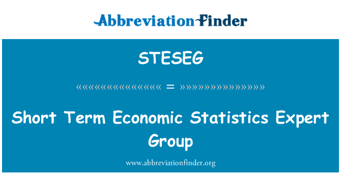 STESEG: Kumpulan pakar statistik ekonomi jangka pendek