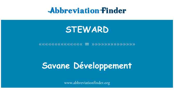 STEWARD: Savane Développement