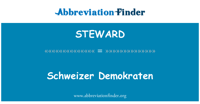 STEWARD: Schweizer Demokraten