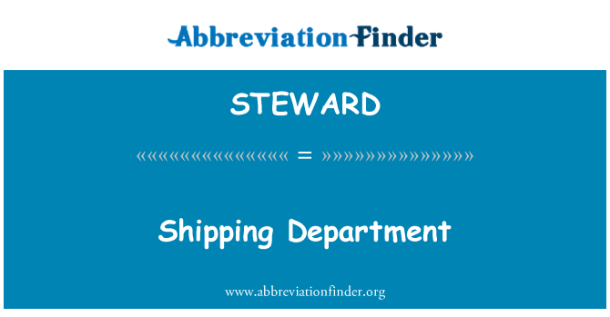 STEWARD: Adran llongau