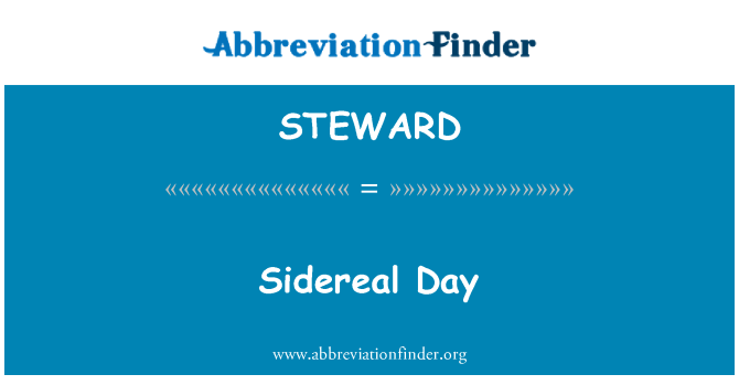 STEWARD: Siderische Tag