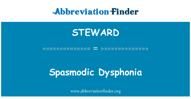 STEWARD: Spastické dysfónia
