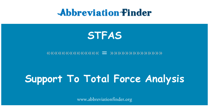 STFAS: Toplam kuvvet analizi için destek