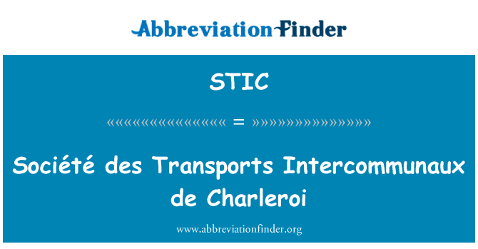 STIC: Société des Transports Intercommunaux de Charleroi