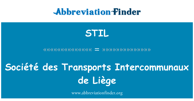 STIL: Société des Transports Intercommunaux de Liège