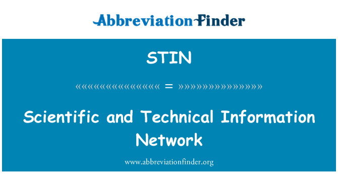 STIN: Zinātniskās un tehniskās informācijas tīkls