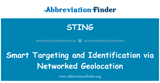 STING: Smart Targeting and Identification via Networked Geolocation