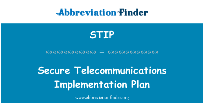 STIP: Bezpečné telekomunikační prováděcí plán
