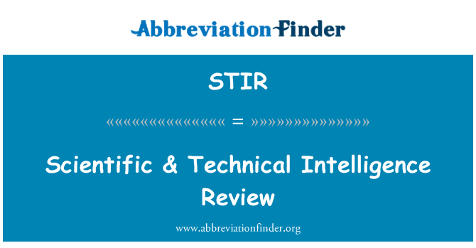 STIR: Revi syantifik & teknik entèlijans