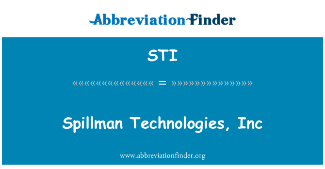 STI: Spillman teknoloji, Inc