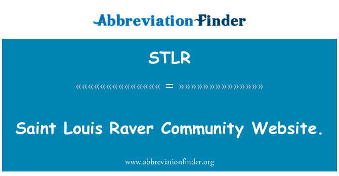 STLR: Saint Louis peder spletna skupnost.