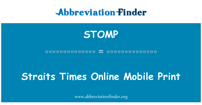 STOMP: Straits Times Online mobil nyomtatása