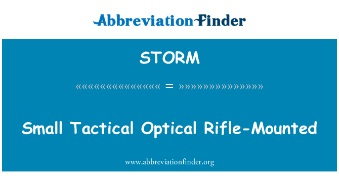 STORM: Small Tactical Optical Rifle-Mounted