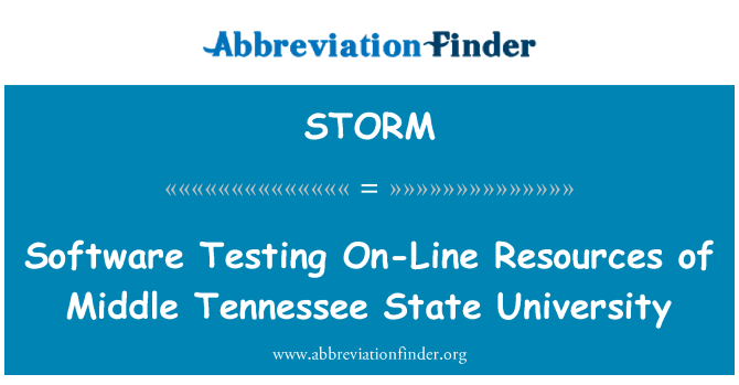 STORM: Software Testing On-Line Resources of Middle Tennessee State University