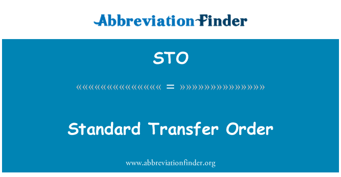 STO: Standardní převodní příkaz