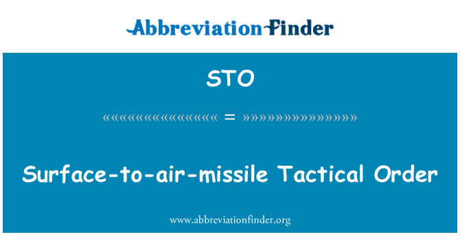 STO: Ordine di superficie-to-air missile tattico