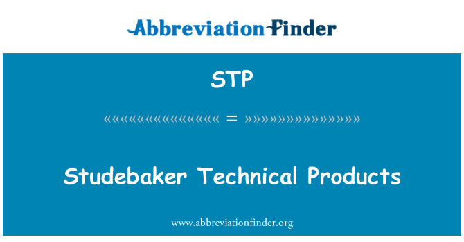 STP: Studebaker Technical Products