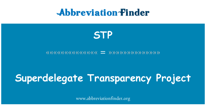 STP: Superdelegate διαφάνεια έργου