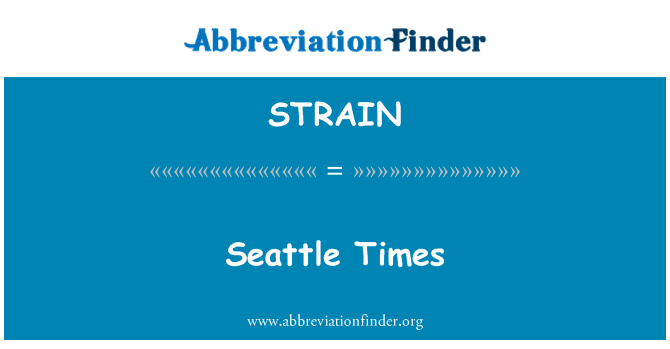STRAIN: Seattle Times