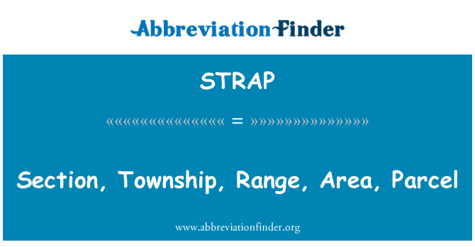 STRAP: סעיף, העיירה, טווח, אזור, חבילה