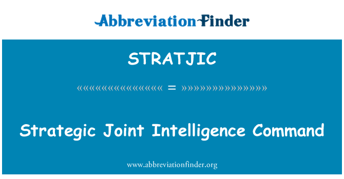 STRATJIC: Intelligenza strategica comune comando