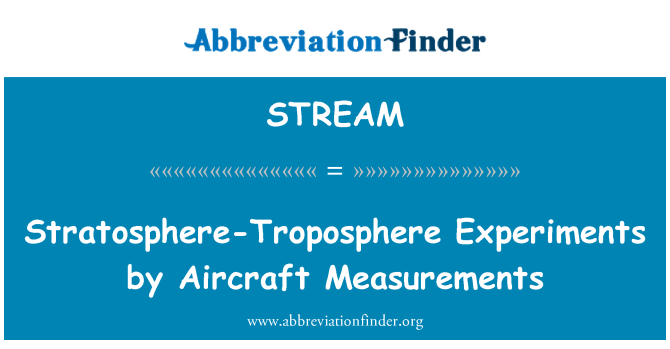 STREAM: Stratosphere-Troposphere Experiments by Aircraft Measurements