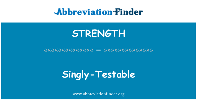 STRENGTH: Secara berseorangan Testable