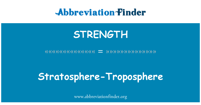 STRENGTH: Stratosphere alailmakehässä