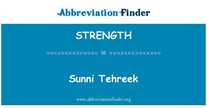 STRENGTH: Sunni Tehreek