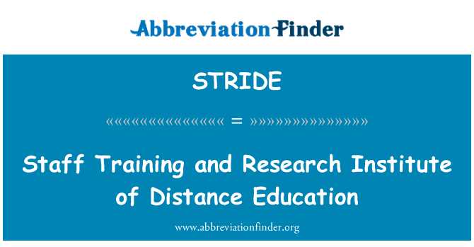STRIDE: 工作人员培训和远程教育研究所