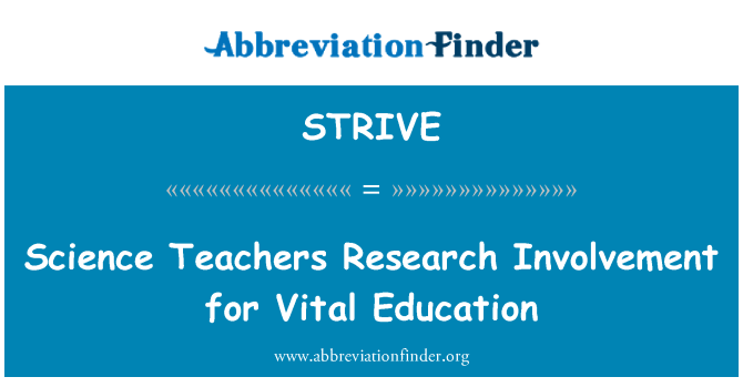 STRIVE: 科學教師研究參與生命教育