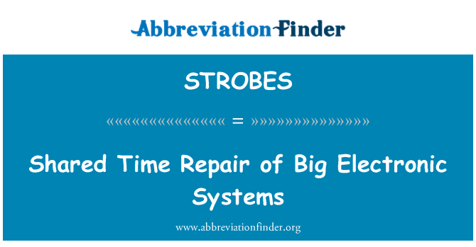 STROBES: Jaettu aika korjaus Iso sähköisten järjestelmien