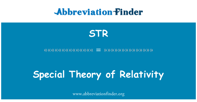 STR: Teoria della relatività speciale