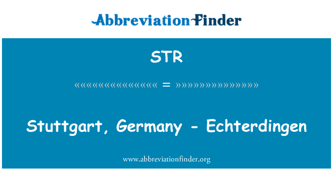 STR: Stuttgart, Vokietija - Echterdingen