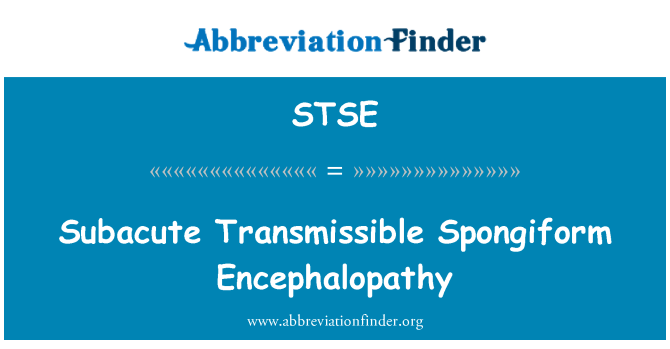 STSE: Subaiguë transmisib Bovine Encéphalopathies