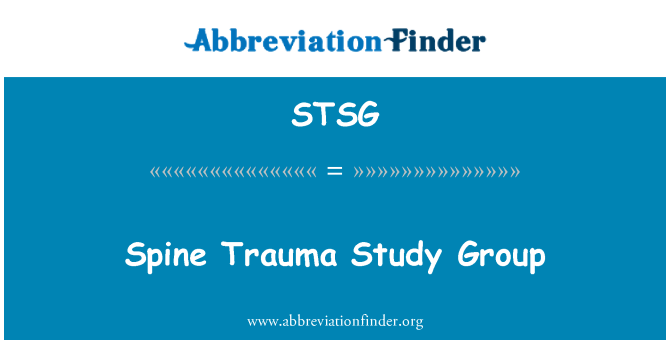 STSG: Spine Trauma Study Group