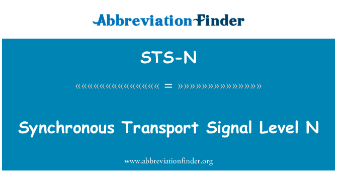 STS-N: Úroveň signálu synchrónne dopravu N