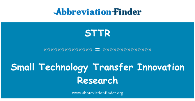 STTR: Small Technology Transfer Innovation Research
