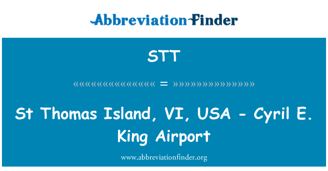 STT: Isola di St Thomas, VI, USA - Cyril E. King Airport